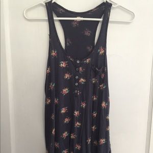 Floral racer back top tank top